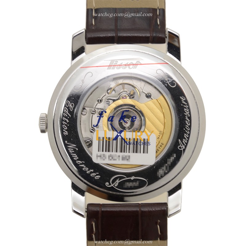 Tissot Heritage Automatic T078.641.16.037.00 Silver Dial Brown Leather Replica Watch - Image 3