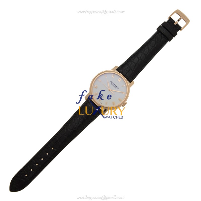 Chopard 161278-5005 CLASSIC Automatic 18kt Rose Gold Replica Watch, Auto Movement, White Dial - Image 2