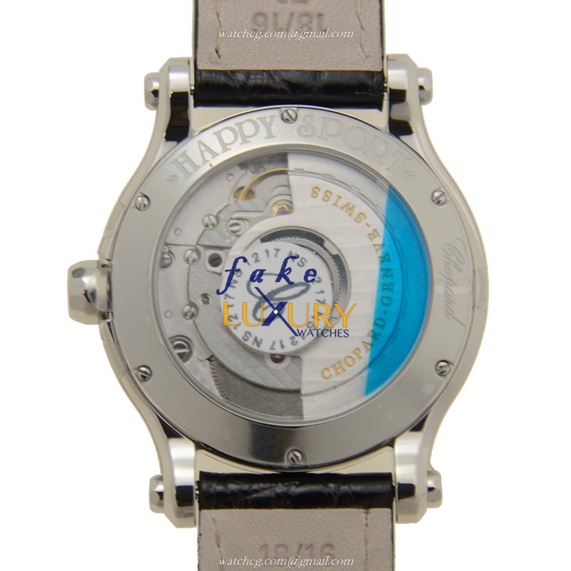 -278559-3003 - Chopard Happy Sport Automatic Stainless Steel Replica Watch - Silver Dial - Image 3