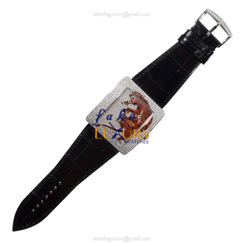 Franck Muller 3740 QZ TIG 2 D CD AC INFINITY Quartz Steel & Diamond Replica Watch - 3740QZTIG2DCDAC - Image 2