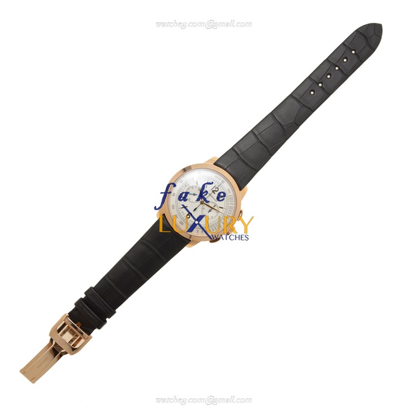 Girard Perregaux 49539-52-151-BK6B Classic Chronograph Replica Watch, Automatic, Rose Gold Case - Image 2