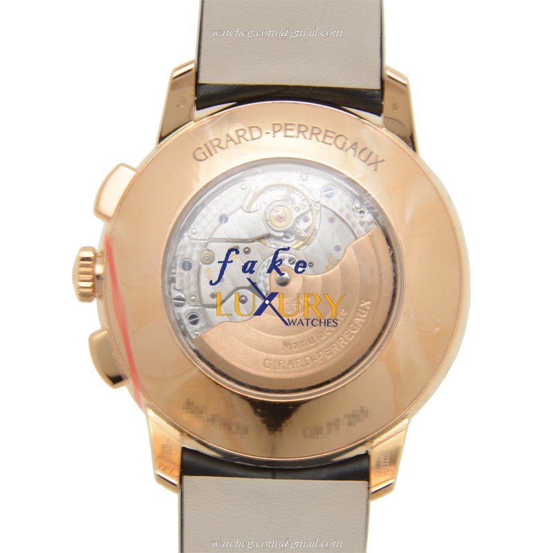 Girard Perregaux 49539-52-151-BK6B Classic Chronograph Replica Watch, Automatic, Rose Gold Case - Image 3