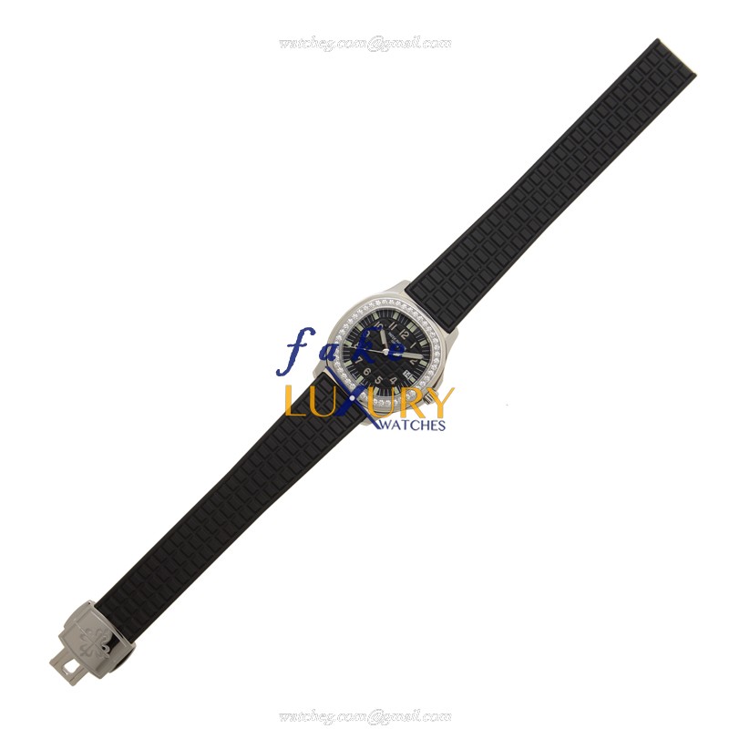 Patek Philippe 5067A-001 Aquanaut Quartz Stainless Steel Diamonds Black Rubber Replica Watch - Image 2