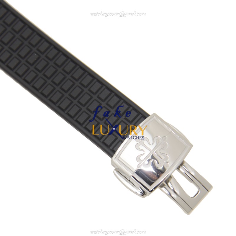 Patek Philippe 5067A-001 Aquanaut Quartz Stainless Steel Diamonds Black Rubber Replica Watch - Image 4