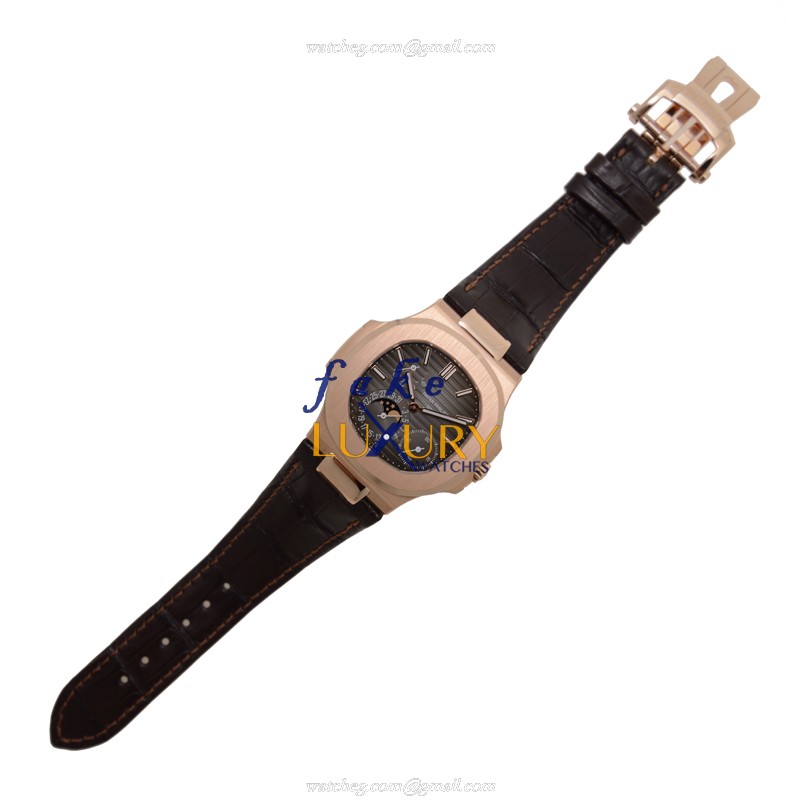 Patek Philippe 5712R-001 Nautilus Replica Watch, Automatic, Dark Grey Dial, 18kt Rose Gold Case - Image 2