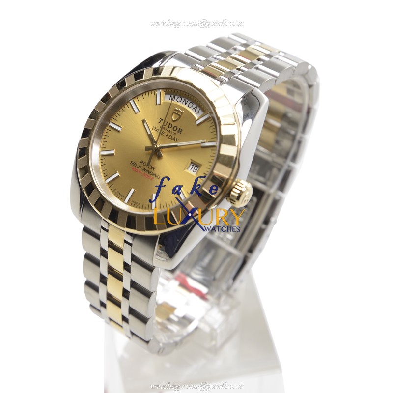 Tudor 23013-62113-CH CLASSIC Automatic 18kt Gold & Steel Replica Watch - Swiss Movement, 41mm Case - Image 3