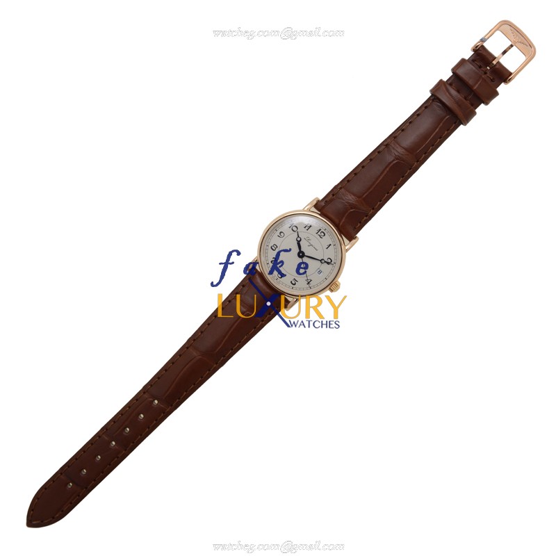 Longines L4.267.8.73.2 Heritage Classic Replica Watch, Automatic, White Dial, 18kt Rose Gold Case - Image 2