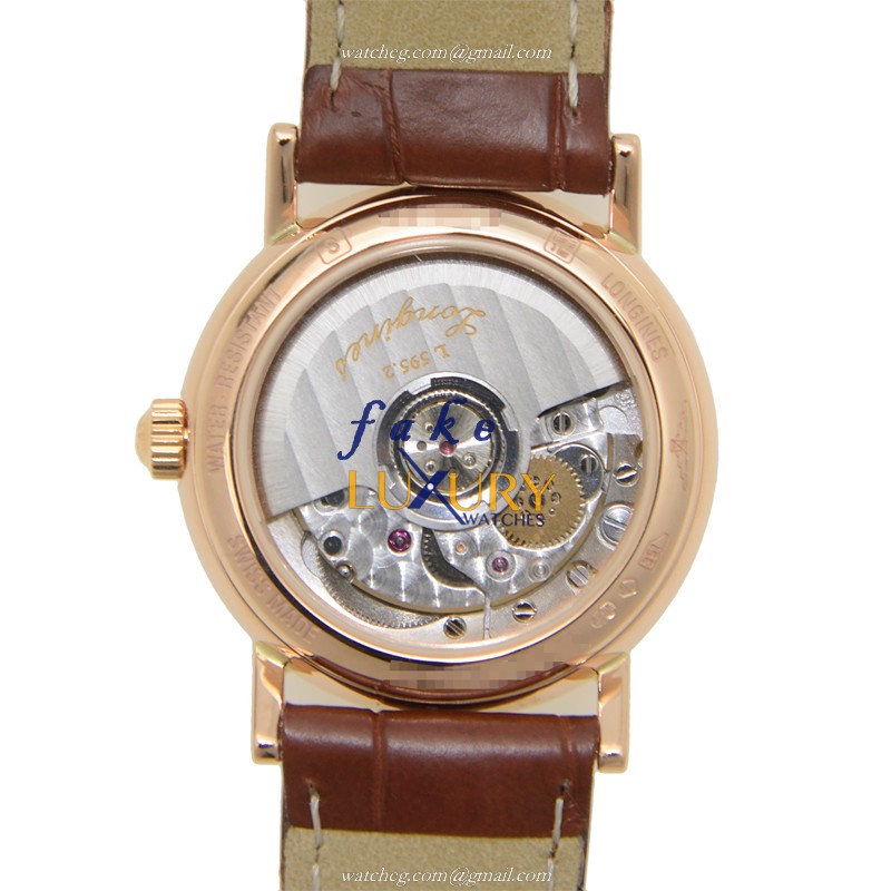 Longines L4.267.8.73.2 Heritage Classic Replica Watch, Automatic, White Dial, 18kt Rose Gold Case - Image 3