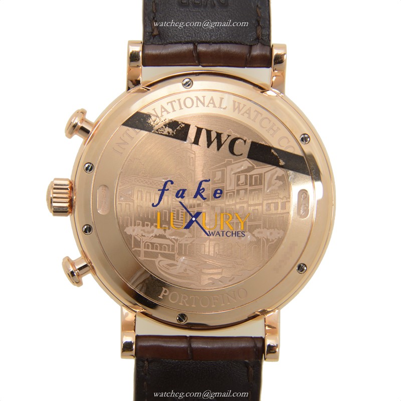 IWC IW391021 Portofino Replica Watch, Automatic Movement, 18kt Rose Gold Case, Dark Grey Dial - Image 3