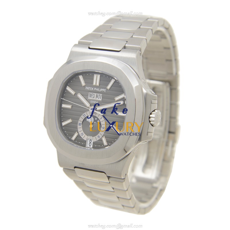 Patek Philippe 5726/1A-001 Nautilus Automatic Steel Dark Grey Dial Replica Watch - Image 3