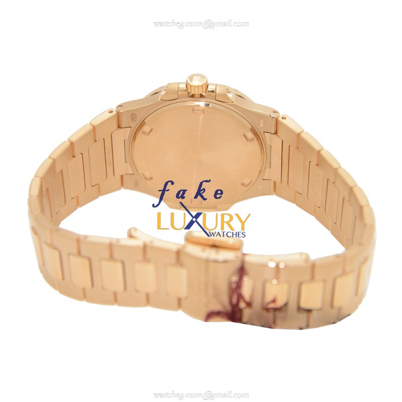 Patek Philippe 7010/1R-011 Replica Watch, Quartz Movement, White Dial, Rose Gold & Diamonds Case - Image 4