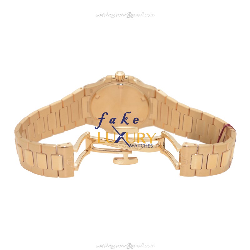 Patek Philippe 7010/1R-011 Replica Watch, Quartz Movement, White Dial, Rose Gold & Diamonds Case - Image 5