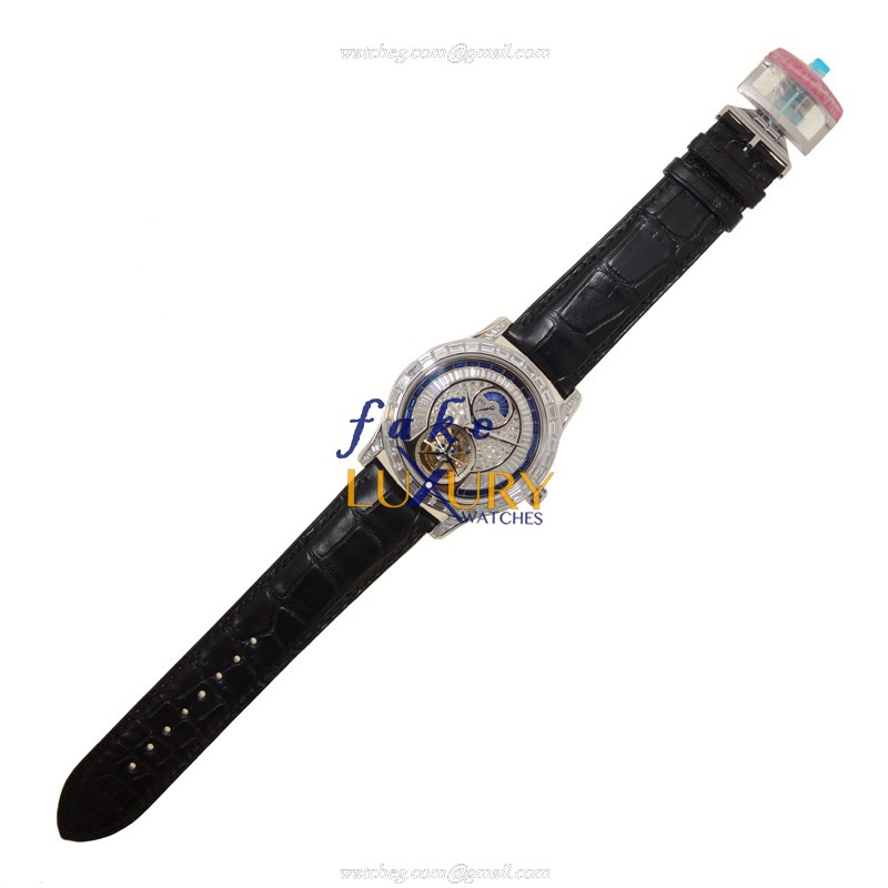 Jaeger-Lecoultre Q1663416 Master Ultra Thin Auto 18kt White Gold Diamond Replica Watch - Image 2