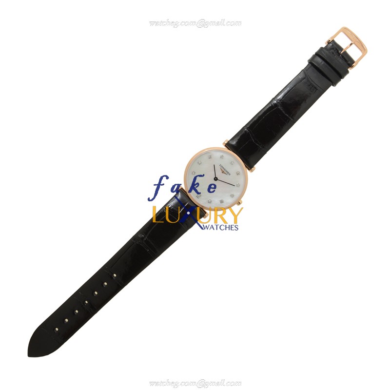 Longines La Grande Quartz L4.512.1.97.2 18kt Rose Gold White Dial Alligator | Automatic | Steel - Image 2
