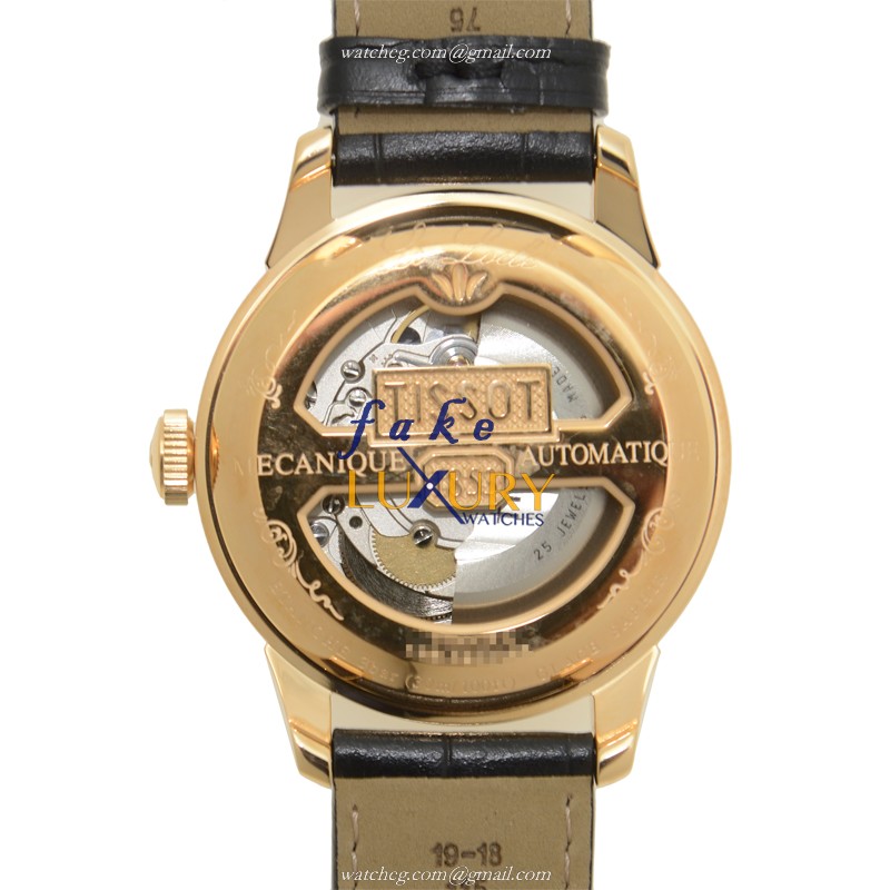 Tissot Le Locle Automatic Replica Watch, Black Dial, Steel Case, Leather Strap T006.428.36.058.00 - Image 3