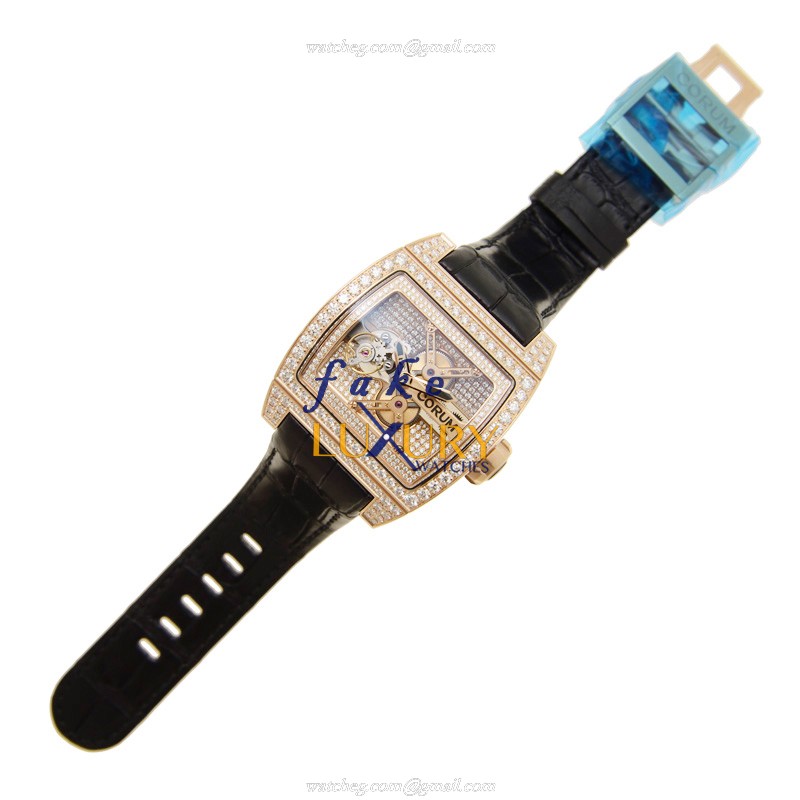 Corum 022.715.85-OF01 0000 Bridge Automatic 18kt Rose Gold Pink Dial Replica Watch - Image 2