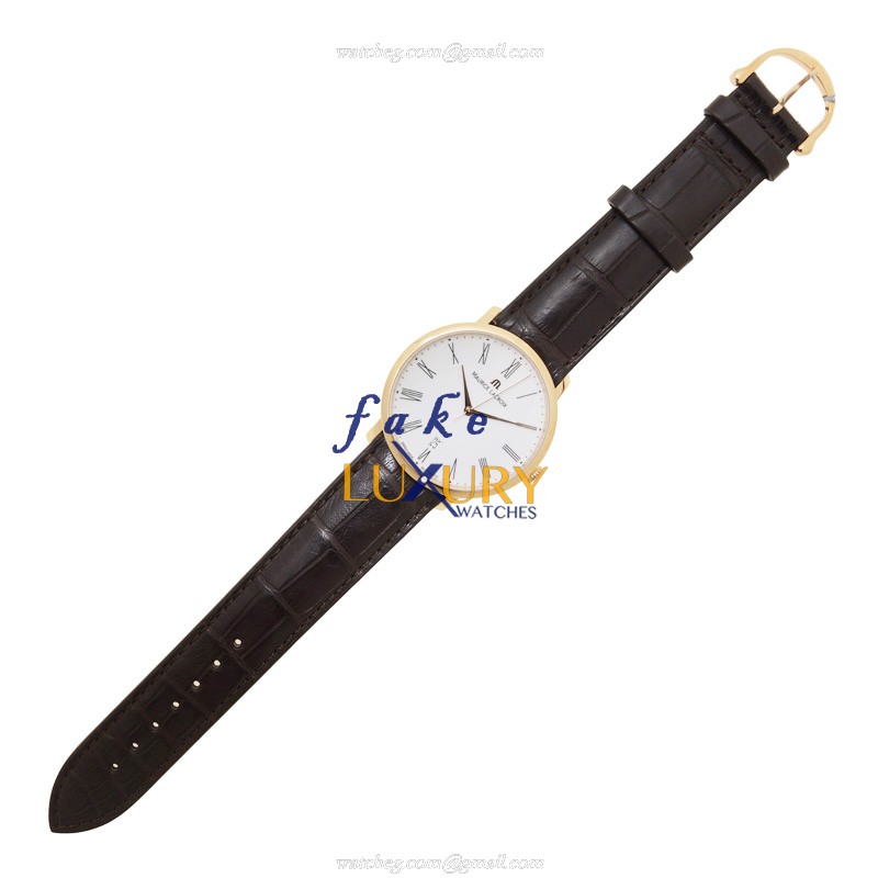 Maurice Lacroix LC6007-PG101-110 Replica Watch Automatic Movement 18kt Rose Gold Case White Dial - Image 2