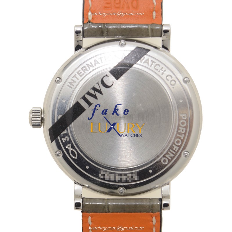 IWC IW458104 Portofino Replica Watch - Automatic - Stainless Steel Diamonds - Dark Grey Dial - Image 3