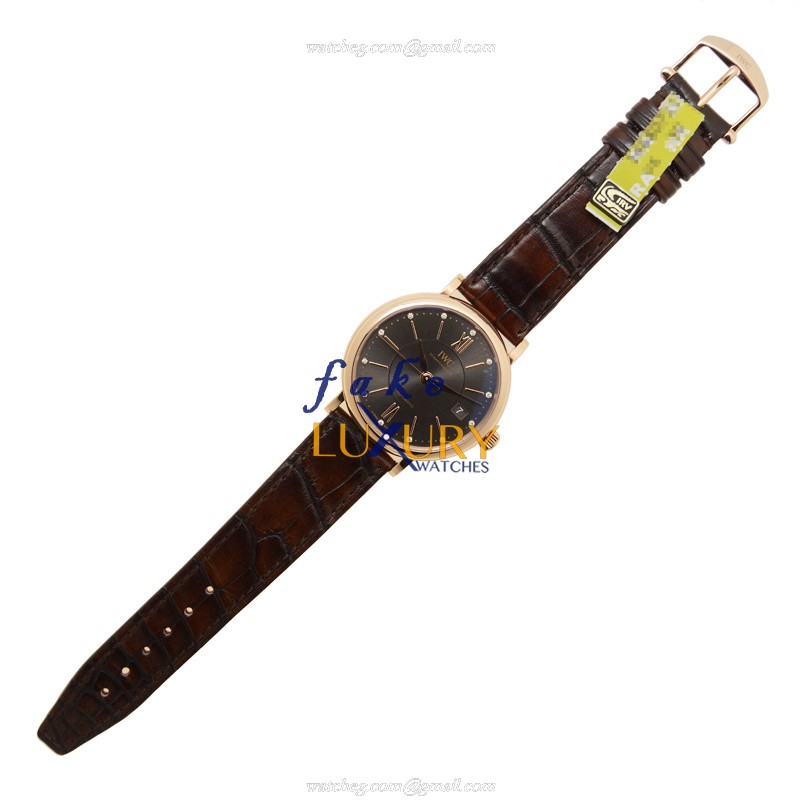 IWC IW458106 Portofino Automatic 18kt Rose Gold Dark Grey Dial Replica Watch - Image 2