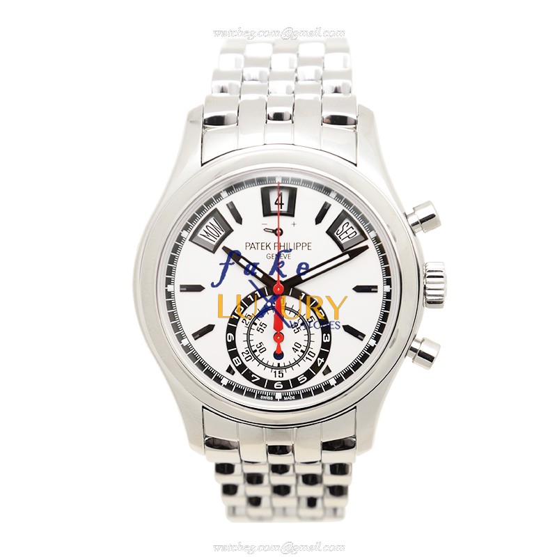 Patek Philippe 5960/1A-001 Replica Watch, Automatic Movement, Silvery White Dial, Steel Case - Image 2