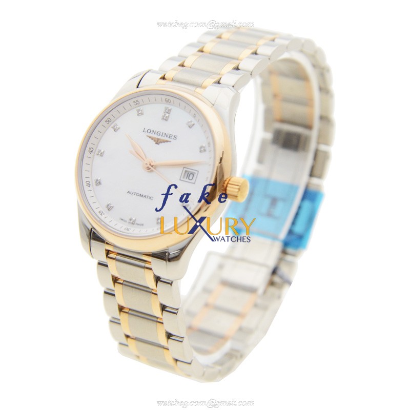 Longines L2.257.5.89.7 MASTER Automatic 18kt Rose Gold & Steel Silver Dial Replica Watch - Image 3