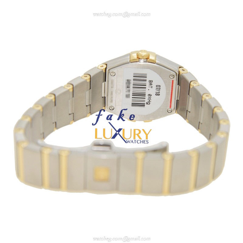 Omega Constellation 123.25.24.60.55.011 - Replica Watch - Quartz - 18kt Gold Diamond Steel - White - Image 4