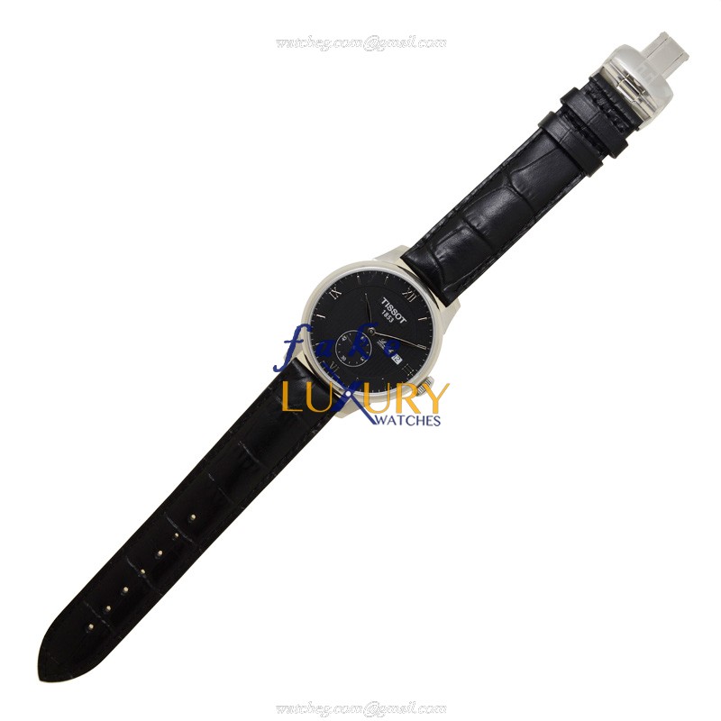 Tissot T-CLASSIC Replica Watch T006.428.16.058.01, Automatic, Black Dial, Steel Case, Leather Strap - Image 2