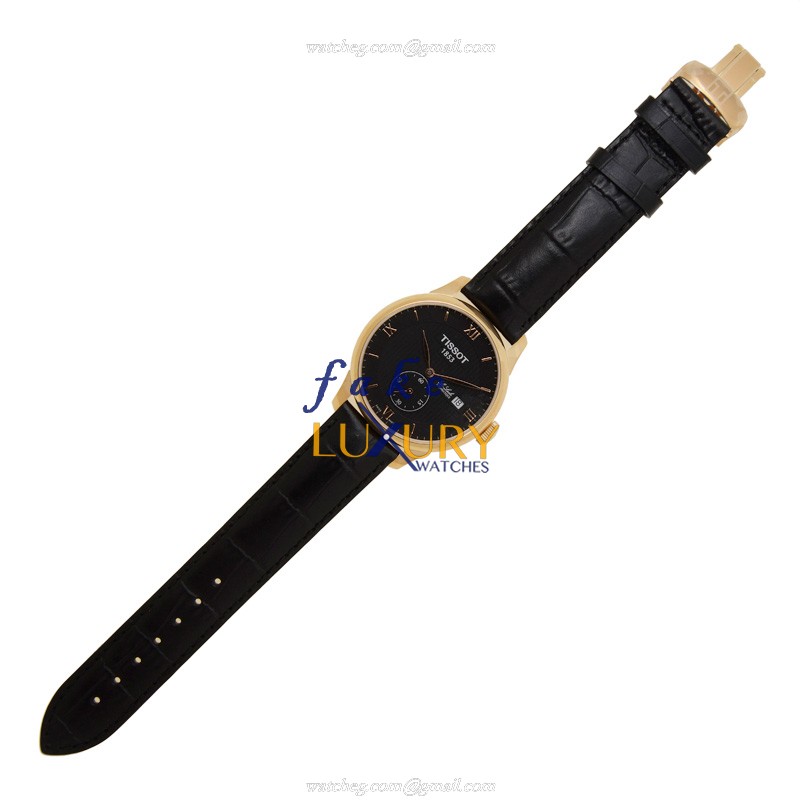 Tissot Le Locle T006.428.36.058.01 Automatic Black Dial Stainless Steel Leather Replica Watch - Image 2