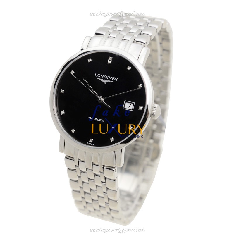 Longines L4.810.4.57.6 Replica Watch - Elegant Swiss Automatic Movement - Black Dial, Silver - Image 3