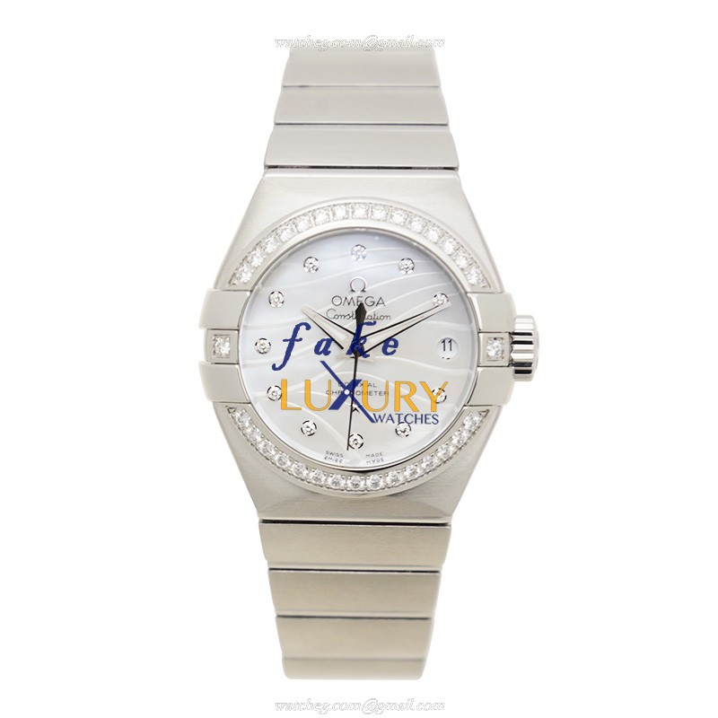 Omega 123.15.27.20.55.002 CONSTELLATION Automatic Stainless Steel & Diamonds Replica Watch - 27mm - Image 2