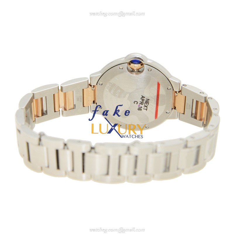 Cartier W6920098 BALLON BLEU Automatic Stainless Steel Replica Watch - Pink Dial & 18kt Gold & - Image 4