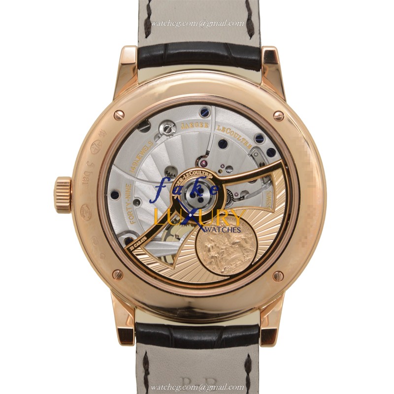 Jaeger-Lecoultre Q5042501 MASTER ULTRA THIN AUTO 18kt Rose Gold Diamond Bezel Replica Watch - Image 3