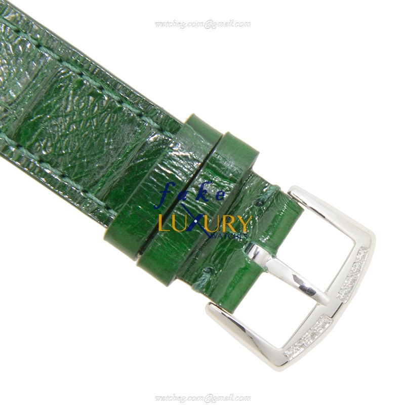 Franck Muller 902 QZ COL DRM D 1R AC Replica Watch, Silver Dial, Green Alligator Strap, Quartz - Image 4