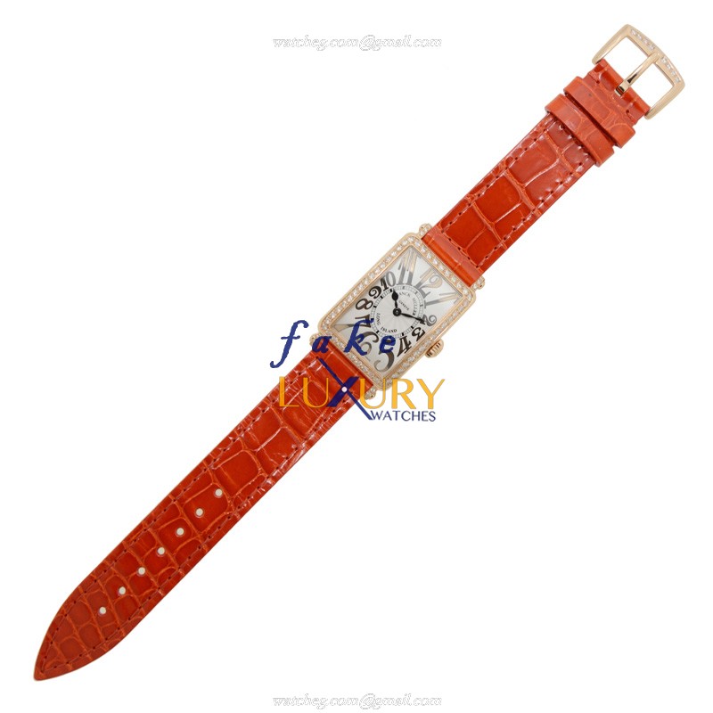 Franck Muller 902 QZ REL D 1R 5N LONG ISLAND Quartz 18kt Rose Gold & Diamond Replica Watch - Image 2