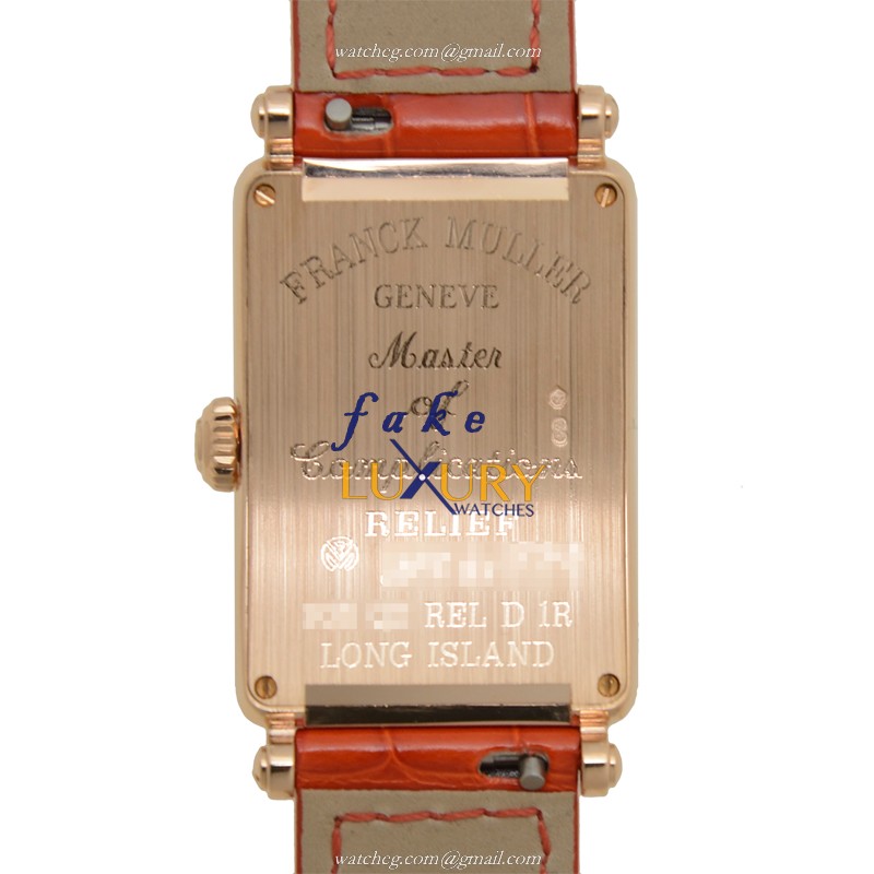 Franck Muller 902 QZ REL D 1R 5N LONG ISLAND Quartz 18kt Rose Gold & Diamond Replica Watch - Image 3