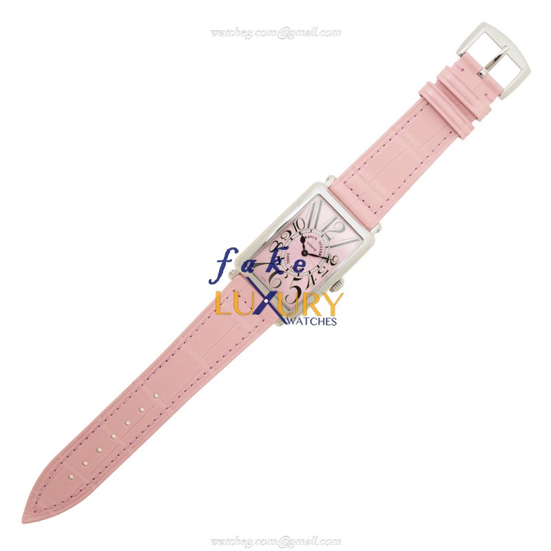 Franck Muller 952 QZ AC Long Island Quartz Pink Dial Steel Replica Watch - Image 2