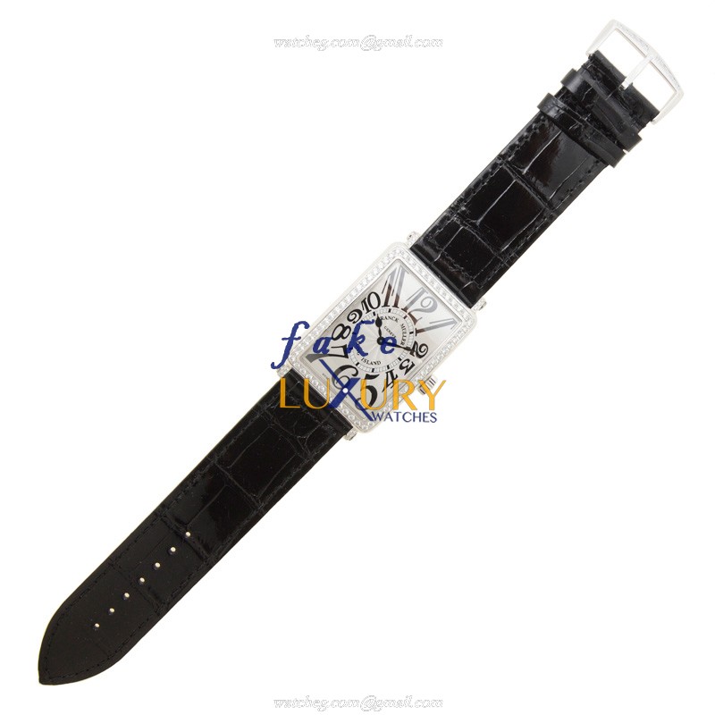 Franck Muller 1002 QZ D 1R AC LONG ISLAND Quartz Stainless Steel & Diamond Replica Watch, 30.5mm - Image 2