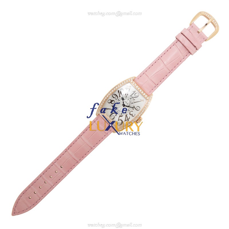 Franck Muller 2852 QZ REL D 1R 5N CURVEX Quartz 18kt Rose Gold & Diamond Replica Watch - 31mm - Image 2