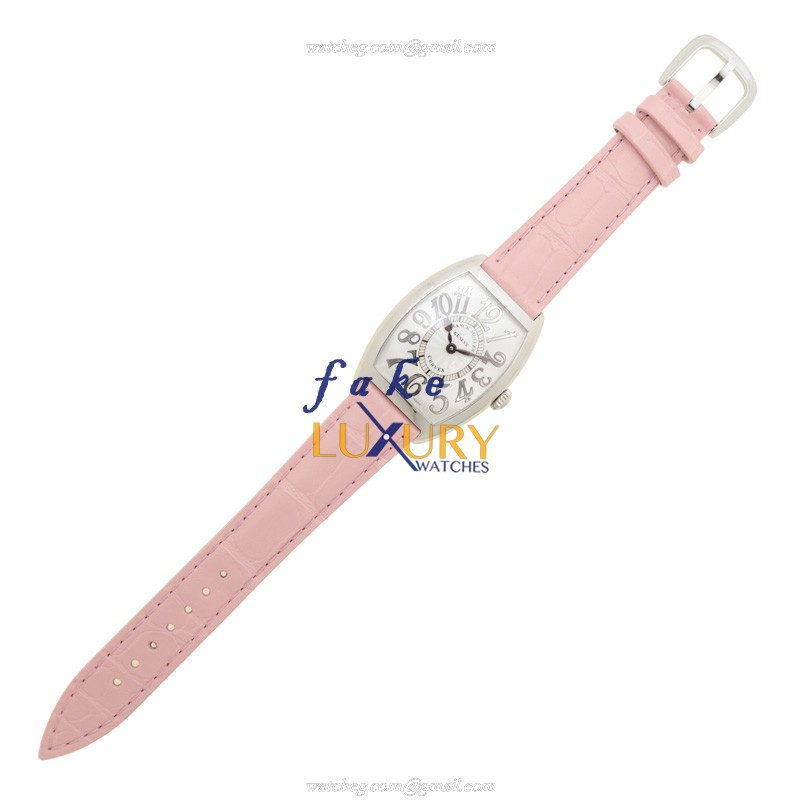 Franck Muller 7502 QZ REL AC Cintree Curvex Quartz Stainless Steel Pink Alligator Replica Watch - Image 2