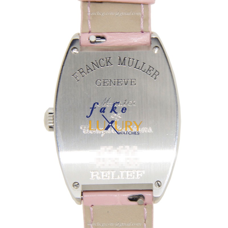 Franck Muller 7502 QZ REL AC Cintree Curvex Quartz Stainless Steel Pink Alligator Replica Watch - Image 3