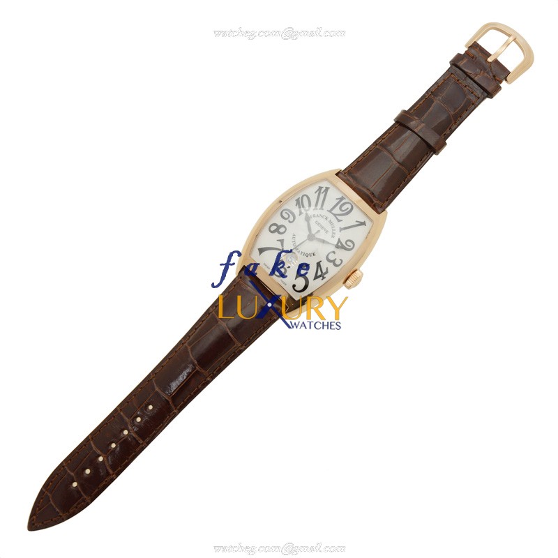 Franck Muller 8880 B SC DT 5N Vintage Automatic Silver Dial 18kt Rose Gold Replica Watch - Image 2