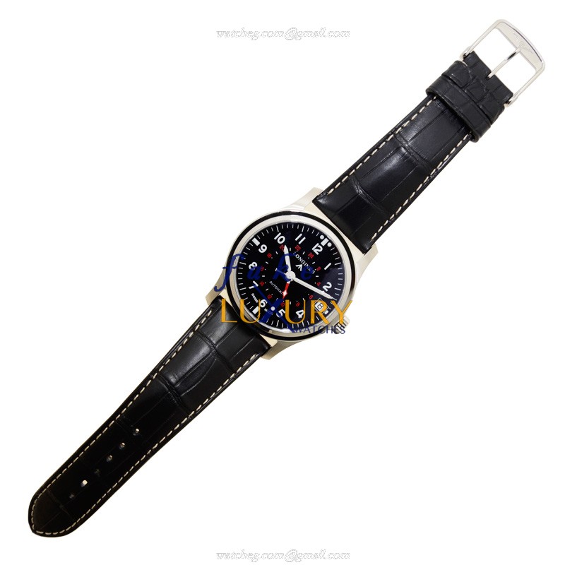 Longines L2.831.4.53.2 Heritage Replica Watch - Automatic - Stainless Steel Case - Black Alligator - Image 2