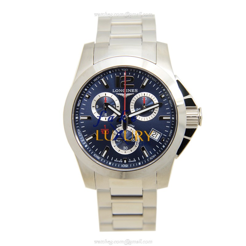 Longines L3.700.4.96.6 Conquest Replica Watch, Blue Dial, Steel Bracelet, Quartz Movement - Image 2