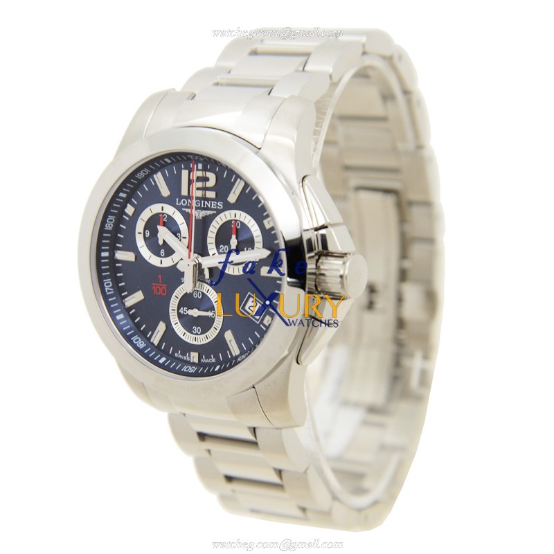 Longines L3.700.4.96.6 Conquest Replica Watch, Blue Dial, Steel Bracelet, Quartz Movement - Image 3