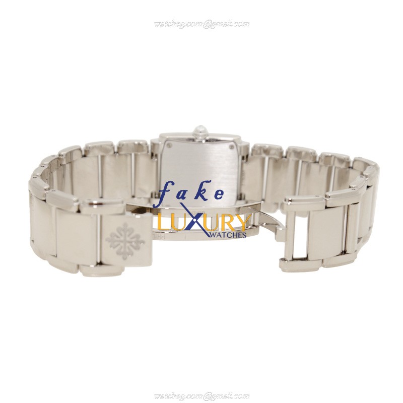 Patek Philippe 4908/200G-011 Replica Watch, White Dial, 18kt White Gold & Diamond Case, Quartz - Image 5