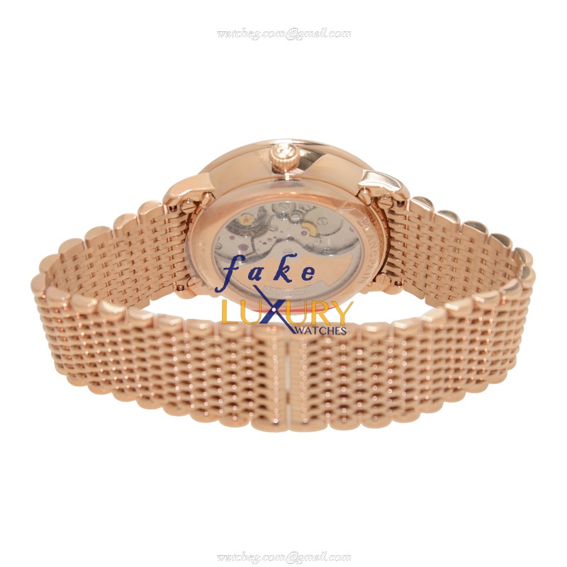 Blancpain Villeret 6639-3637-MMB Automatic 18kt Rose Gold Black Dial Replica Watch - Image 4