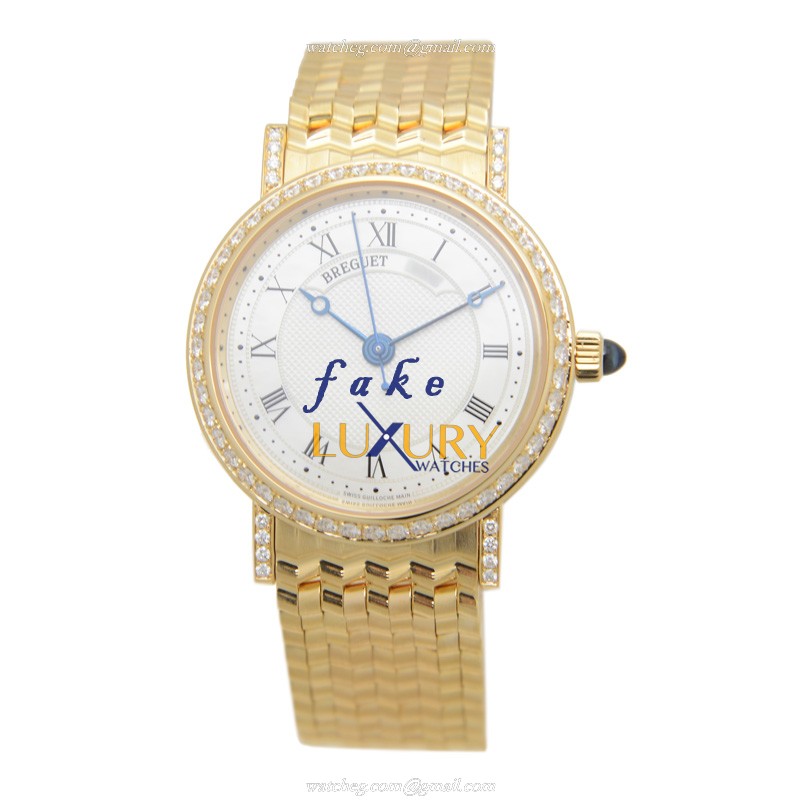 Breguet 8068BA/52/AC0/DD00 Classic Replica Watch, Automatic Movement, Silvery White Dial, 18kt Gold - Image 2