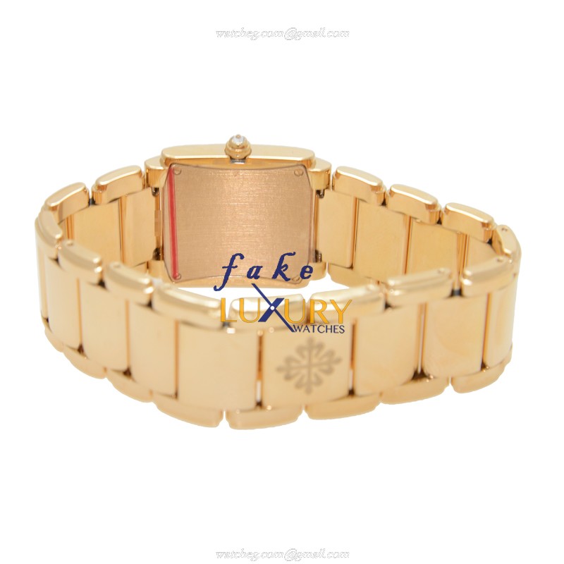 Patek Philippe 4910-11R-012 Replica Watch, Quartz, Blue Dial, 18kt Rose Gold Case & Diamonds, Gold - Image 4