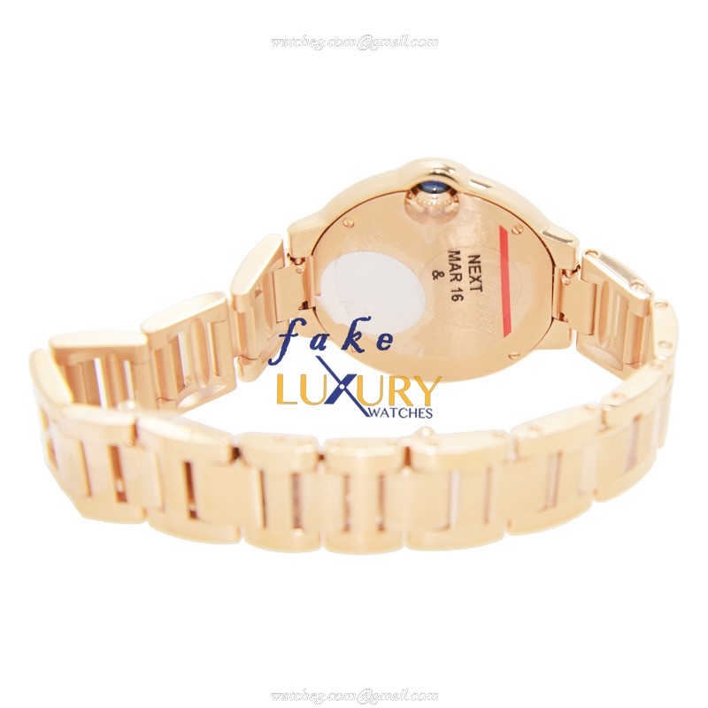 Cartier Ballon Bleu WE902064 Replica Watch, Automatic, 33mm Rose Gold & Diamond Case - Image 4