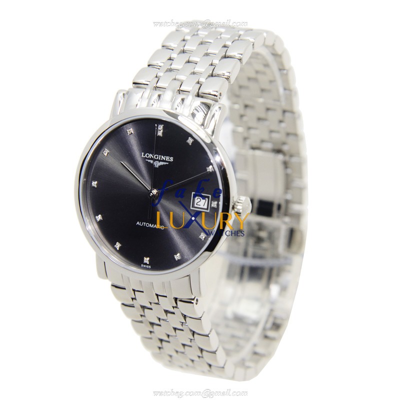 Longines L4.809.4.78.6 Elegant Replica Watch, Dark Grey Dial, Steel Bracelet, Automatic - Image 3